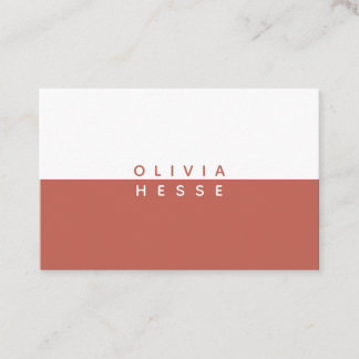 Carte De Visite Tarjeta visita Minimal Ginger & White BusinessCard