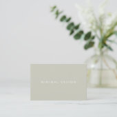 Carte De Visite Tarjeta visita Minimal Grey & White BusinessCard (Debout devant)