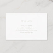 Carte De Visite Tarjeta visita Minimal Grey & White BusinessCard (Dos)