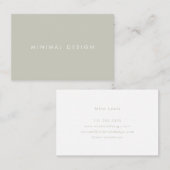 Carte De Visite Tarjeta visita Minimal Grey & White BusinessCard (Devant / Derrière)