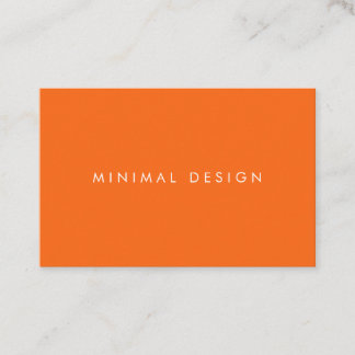 Carte De Visite Tarjeta visita Minimal Orange & White BusinessCard