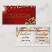 Carte De Visite Tarjetas de negocio tamales Hollidays (Devant / Derrière)