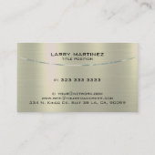 Carte De Visite Tarnished Gold Metallic Background (Dos)