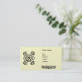 Carte De Visite TAROT 2 Black White Cream Monogram Pearl (Debout devant)