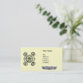 Carte De Visite TAROT 2 noir blanc crème monogramme (Debout devant)