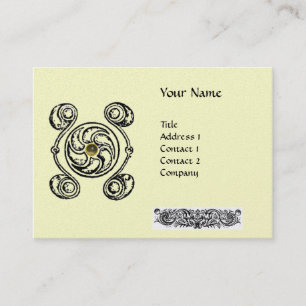 Carte De Visite TAROT 2 papier d'or métallique