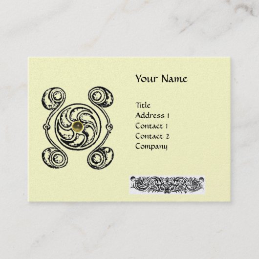 Carte De Visite TAROT 2 papier d'or métallique (Devant)