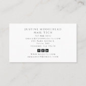 Carte de visite Tarot Baker (Dos)