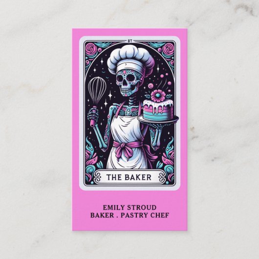 Carte de visite Tarot Baker (Devant)