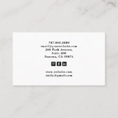 Carte de visite Tarot Baker (Dos)