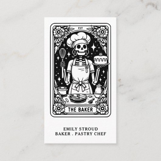 Carte de visite Tarot Baker (Devant)