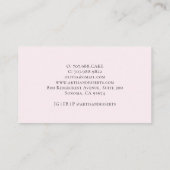 Carte De Visite Tarot Baker Blush Rose Pâtissier (Dos)