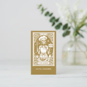 Carte De Visite Tarot Baker Gold Pâtisserie Chef Dessert (Debout devant)
