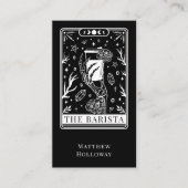 Carte De Visite Tarot Barista Black Business Card (Devant)