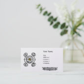 CARTE DE VISITE TAROT BLACK CELTIQUE BLANC DRAWER GRAY GEM MONOGRA (Debout devant)