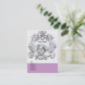Carte De Visite TAROT BLACK WHITE GROTESQUE DRAWING MONOGRAM Lilac (Debout devant)