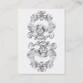 Carte De Visite TAROT BLACK WHITE GROTESQUE DRAWING MONOGRAM Lilac (Dos)