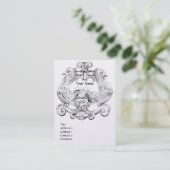 Carte De Visite TAROT BLACK WHITE GROTESQUE DRAWING MONOGRAM Pearl (Debout devant)