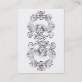Carte De Visite TAROT BLACK WHITE GROTESQUE DRAWING MONOGRAM Pearl (Dos)