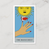 Carte De Visite Tarot céleste Sun Nail Salon Beauté Logo moderne (Devant)