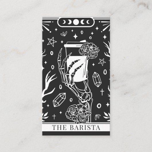 Carte De Visite Tarot Charcoal Gray Barista (Devant)