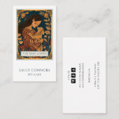 Carte De Visite Tarot Dog Lover In Home Pet Sitting (Devant / Derrière)
