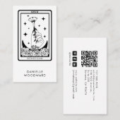 Carte De Visite Tarot Esthetician Branding QR Code (Devant / Derrière)