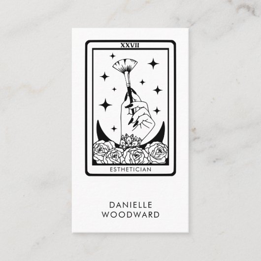Carte De Visite Tarot Esthetician Branding QR Code (Devant)