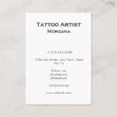 Carte De Visite Tarot gothique Squelette mystique floral céleste (Dos)