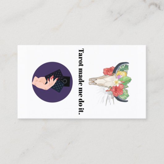 Carte De Visite Tarot m'a fait le faire (Devant)