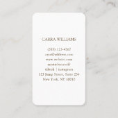 Carte De Visite Tarot, Mystique Femme Oeil Lune Or (Dos)