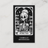 Carte De Visite Tarot Nail Technician Black Business Card (Devant)