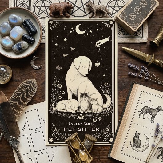 Carte de visite Tarot Pet Sitter Celestiale Bohème