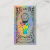 Carte De Visite Tarot Reader | Holographic Celestial Tarot Reader  (Devant)