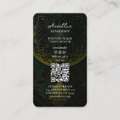 Carte De Visite Tarot Reader Psychic Fortune Teller Green Mandala  (Dos)