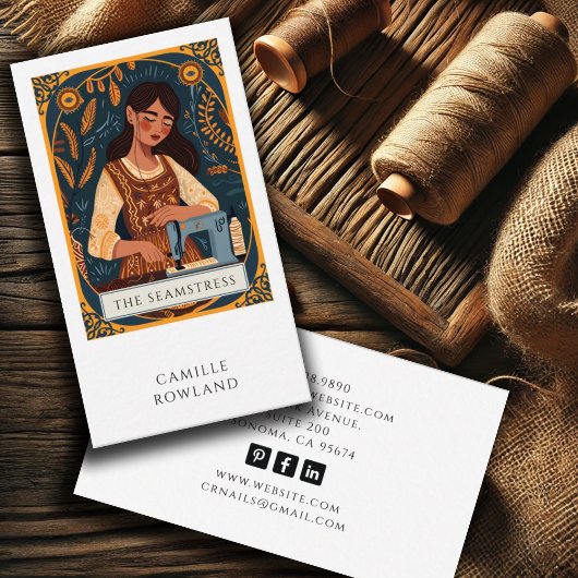 Carte de visite Tarot Seamstress