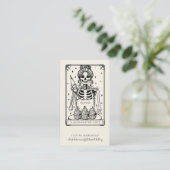 Carte De Visite Tarot Skeleton Baker Whisk Cupcake Crème (Debout devant)