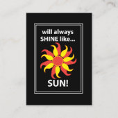 Carte De Visite Tarot soleil mystique (Devant)