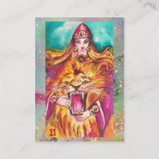 Carte De Visite TAROTES DES OMBRES PERDUES /Force / Force (Dos)