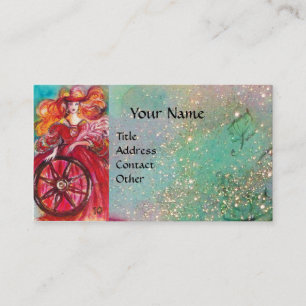 CARTE DE VISITE TAROTES DES OMBRES PERDUES / LA ROUE DE FORTUNE