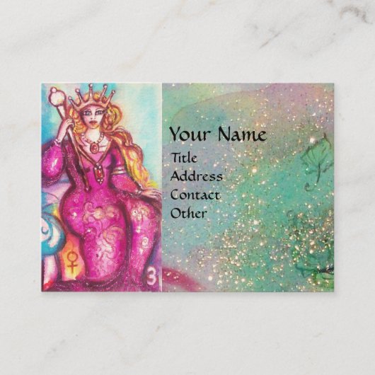 CARTE DE VISITE TAROTES DES OMBRES PERDUES / L'EMPRESSE (Devant)