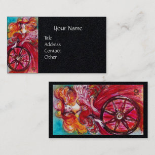 Carte De Visite TAROTS DE LOST OMBRES Roue de Fortune Noir