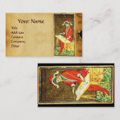 Carte De Visite TAROTS DE RENAISSANCE ANTIQUE /LE Parchemin MAGICi (Devant / Derrière)