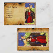 CARTE DE VISITE TAROTS DE RENAISSANCE ANTIQUE, PARC DE JUSTICE (Devant / Derrière)