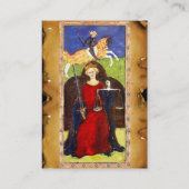 CARTE DE VISITE TAROTS DE RENAISSANCE ANTIQUE, PARC DE JUSTICE (Dos)