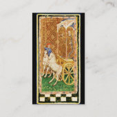 CARTE DE VISITE TAROTS DE RENAISSANCE ANTIQUE/ SOLEIL ET CHAÏROT (Dos)