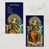 Carte De Visite TAROTS DE RENAISSANCE ANTIQUE / TEMPÉRANCE, Bleu (Devant / Derrière)