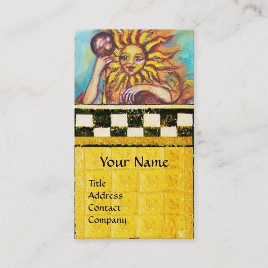 CARTE DE VISITE TAROTS DES OMBRES PERDUES 19 / LE SOLEIL (Devant)