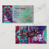 Carte De Visite TAROTS DES OMBRES PERDUES / Bleu DE CHARIOT (Devant / Derrière)