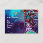 Carte De Visite TAROTS DES OMBRES PERDUES / Bleu DE CHARIOT (Devant)